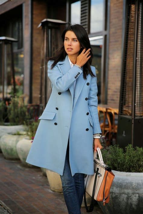These Are Astonishing Abrigo Azul Claro Fashion Blog Trench Coat