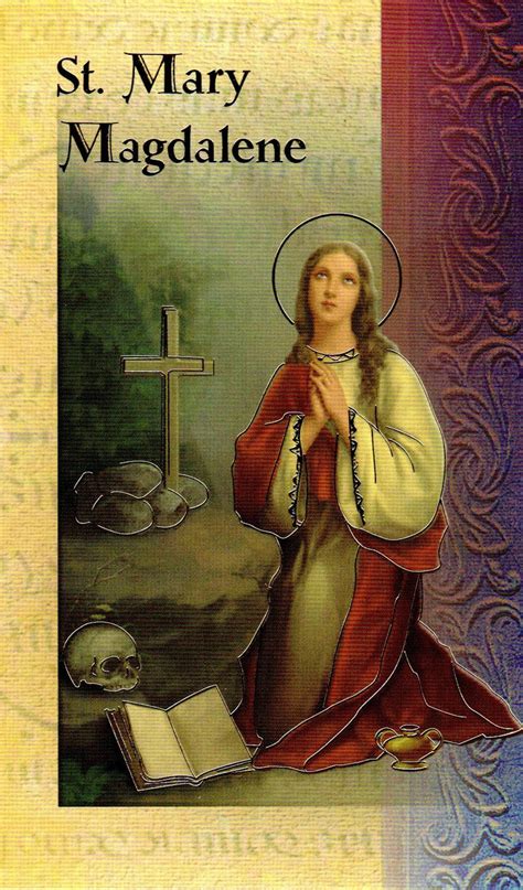 Prayer Card And Biography St Mary Magdalene Cardinal Newman Faith