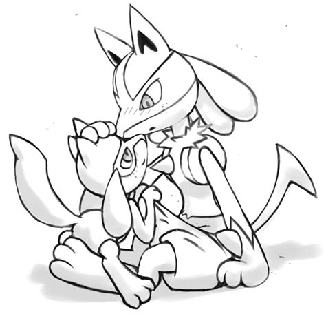 More images for mega cute pokemon coloring pages » Pokemon Kleurplaten Riolu Lucario Mega Lucario Riolu ...