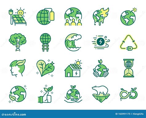 Ecology Icon Set Included Icons As Eco Product Clean Energy