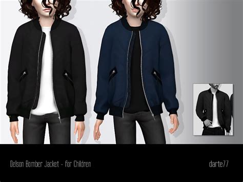The Sims Resource Delson Bomber Jacket For Children