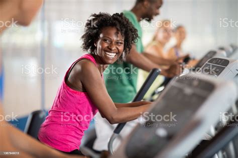 Woman Working Out On A Treadmill Stock Photo Download Image Now