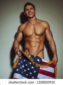 Naked Man American Flag Stock Photo Shutterstock