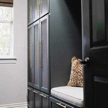 That's definitely the way to go if you want to add more cabinet space or top shelves. Metal Mesh Doors on Mudroom Lockers - Transitional ...