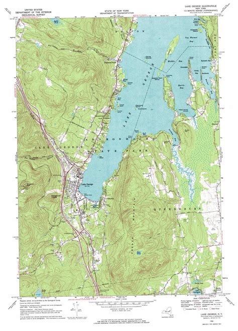 Lake George Topographic Map 124000 Scale New York