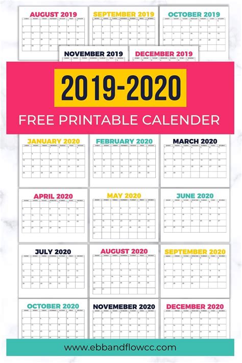 Downlaod Your Free Printable 2020 Calendar And Get Busy Planning This