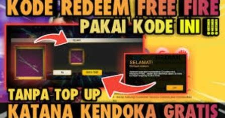 Garena free fire merupakan salah satu game mobie survival shooter yang banyak dimainkan di indonesia. Kode Redeem Katana 2020 Free Fire, Segera Ambil - Area Tekno™