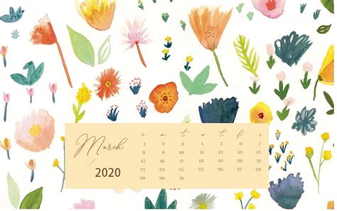 Kalender Bunga Maret 2020 Lucu Untuk Laptop Iphone April 2020