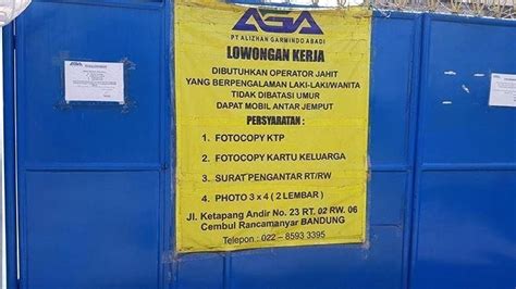 Demikian loker operator jahit, leader sewing, qc & sablon/printing di pt mercindo global manufaktur kab semarang. Lowongan Kerja Baleendah 2020 di PT Alizhan Garmindo Abadi ...