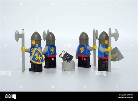 44mp Size Hrs Data Security Concept Using Lego Mini Figure Knights And A