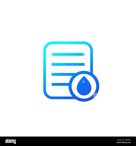 Water Utility Bill Payment Icon On White Stock Vector Image And Art Alamy