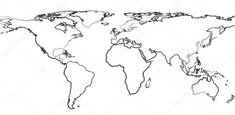 Mapa Mundo Contorno Mapa