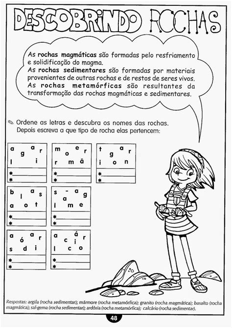 Atividades Sobre Tipos De Rochas 6 Ano Pdf