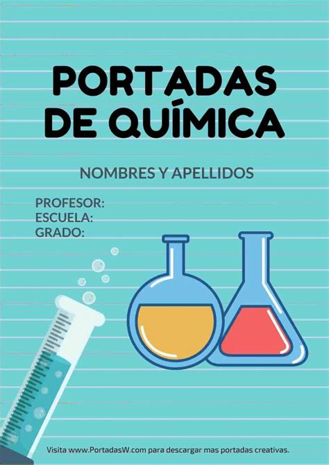 ᐅ Portadas de Química 20 Portadas Originales para WORD