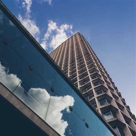Download Wallpaper 2780x2780 Building Facade Reflection Glass Sky