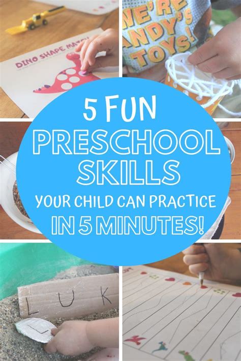 5 Easy Preschool Practice Activities To Do In Five Minutes Preschool