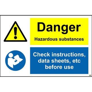 Kpcm Danger Hazardous Substances Check Data Sheets Sign Made In The Uk