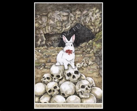 Killer Rabbit Of Caerbannog Poster Art Print By Chris Oz Etsy