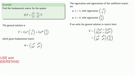 Systems Of Differential Equations Nonhomogeneous Systems Youtube