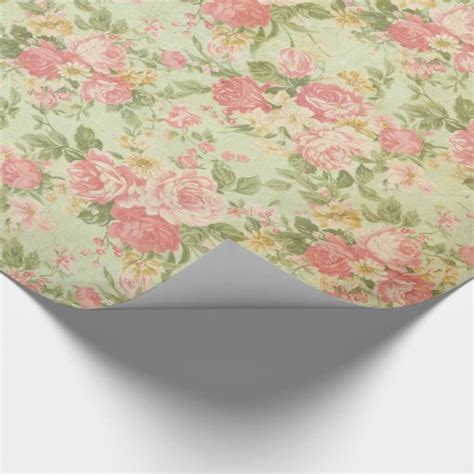 Vintage Floral Wrapping Paper Zazzle