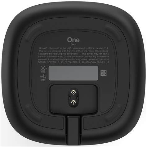 Sonos One Gen 2 Smart Speaker With Voice Control Built In Black