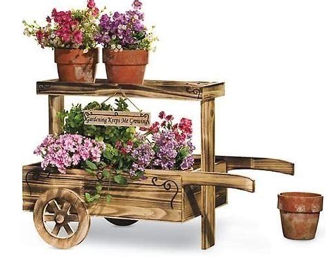 Painted Picture Of Wooden Wheelbarrow Rustic Wooden Wheelbarrow