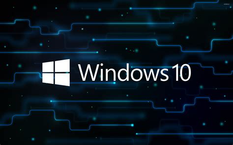 Windows 10 White Text Logo On A Network Wallpaper Computer Wallpapers