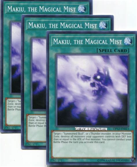 3 X Yu Gi Oh Makiu The Magical Mist Promo Common Mint Op12 En023 Ebay