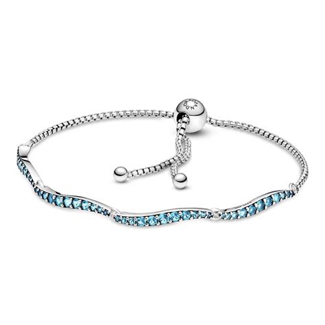 Pandora Blue Wavy Slider Bracelet 599436C01 - Pandora Bracelets from