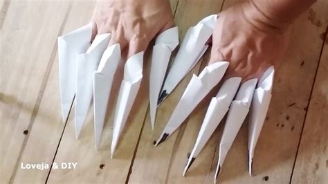 Origami Easy How To Fold Origami Claws Paper Fingers Halloween