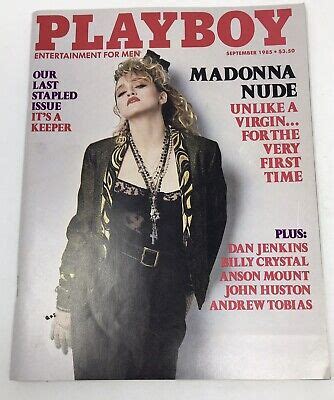 1985 PLAYBOY MAGAZINE September Madonna NUDE Last Stapled Issue 19 99