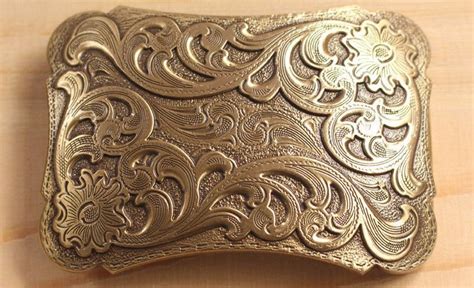 Old Western Solid Brass Copper Belt Buckle Copper Belt Western Style