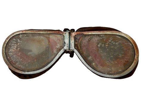 original ww2 british army mt goggles case orange lenses