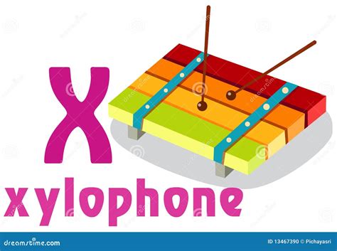 Alphabet X With Xylophone Stock Photo Image 13467390