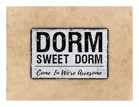 Dorm Sweet Dorm Metal Sign College Dorm Room Decor Custom Etsy