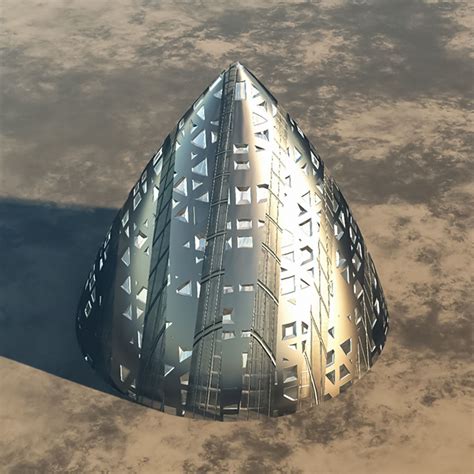 3d Alien Spaceship Or Building Model Cgtrader