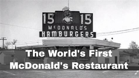 15th may 1940 the world s first mcdonald s restaurant opened in california youtube