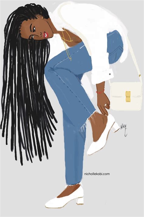 nicholle kobi black women art black girls illustration mode illustrations black love black