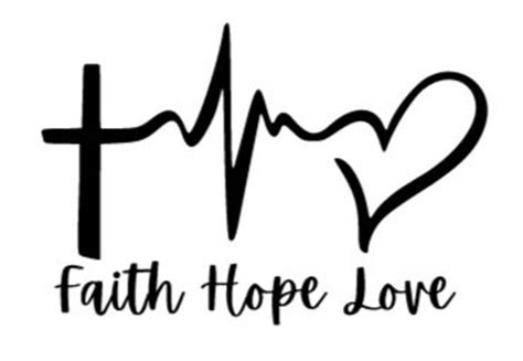 Custom Color Faith Hope Love Heartbeat Vinyl Decal Etsy In 2021