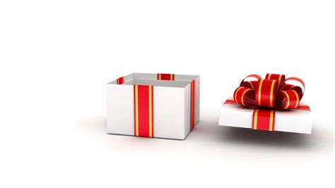 Gift Boxes Opening. 3D Animation Of 6 Different Christmas Gifts With Nice Ribbons Opening. Stock ...