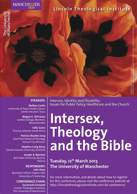 Conference On Intersex Theology And The Bible March 2013