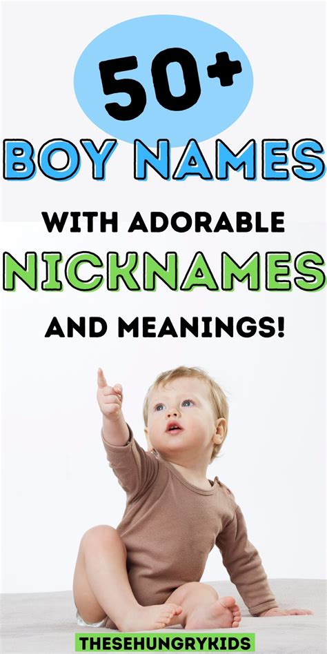 The Coolest Boy Names With Cute Nicknames These Hungry Kids
