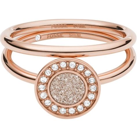 Fossil Classics Woman Ring Rose Gold Sunlab Malta