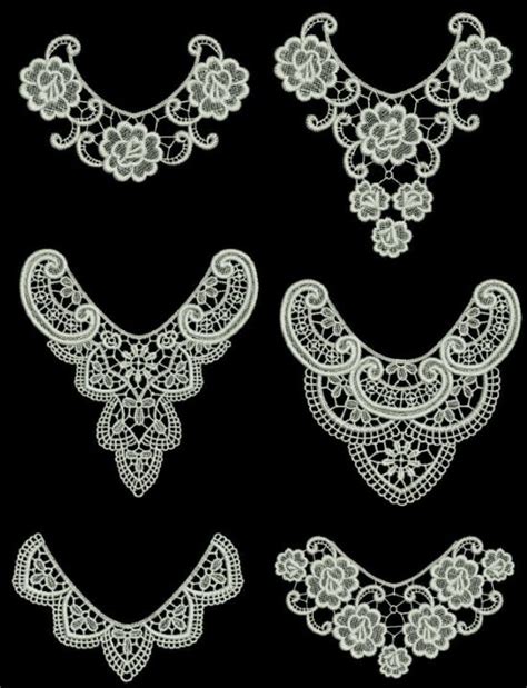 Ts966 Heirloom Fsl Necklines In 2023 Freestanding Lace Embroidery