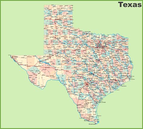 Map Of Texas Highways And Interstates Printable Maps Images