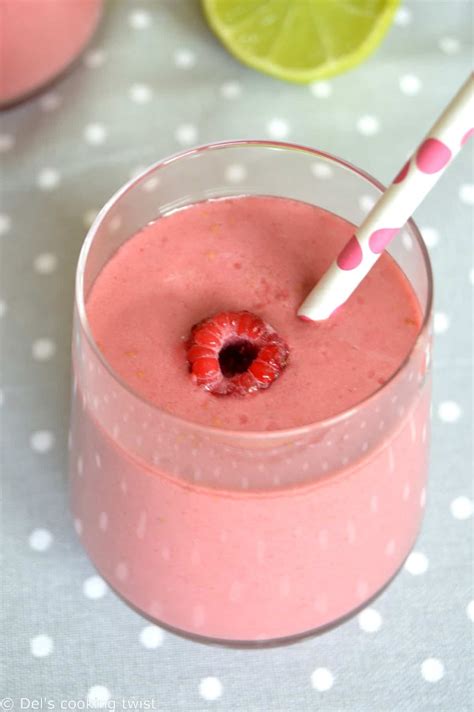 Raspberry And Coconut Milk Smoothie Dels Cooking Twist