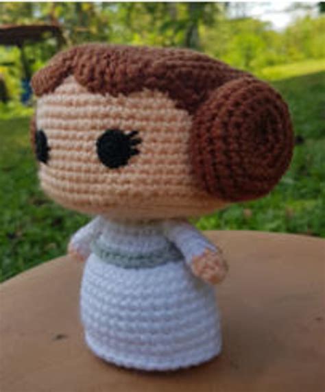 Princess Leia Crochet Amigurumi Pattern Star Wars English Pattern Etsy