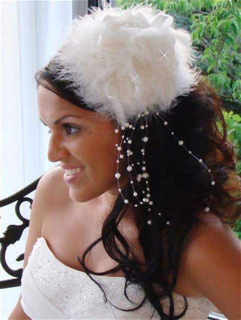 Sex In The City Feather Hat Bridal Combs Elegant