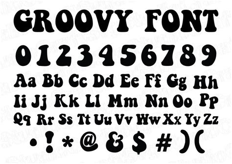 Groovy Font Svg Retro Alphabet Svg Vintage Font Svg Groovy Etsy Norway