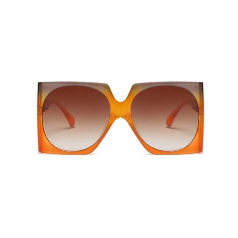 mincl square sunglasses women retro brand designer oversized sun glasses gradient orangegradient